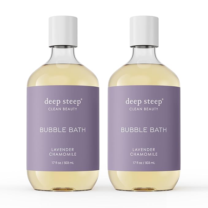 Deep Steep Bubble Bath, Lavender Chamomile 17 oz – Hypoallergenic, Clinically by DeepSteep