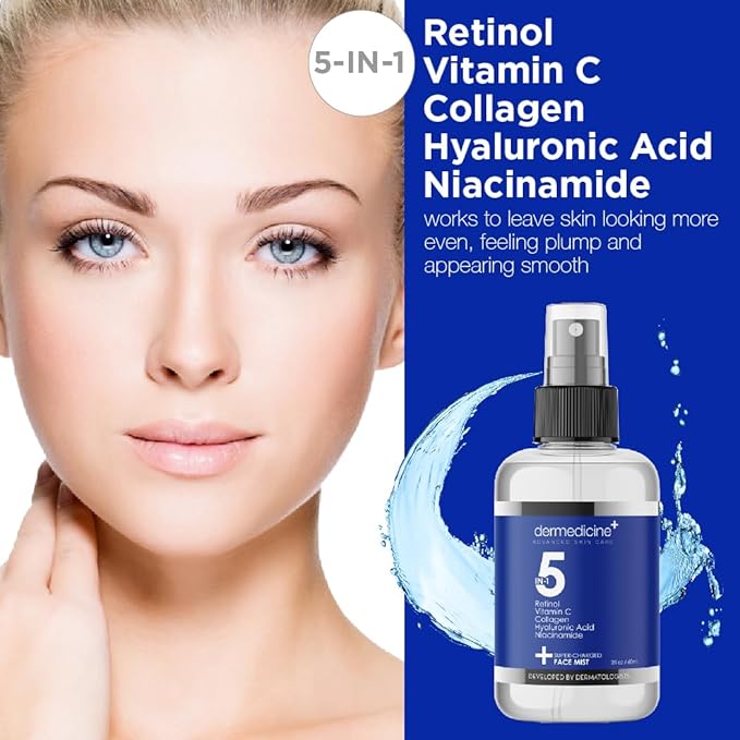 5 in 1 Super Charged Anti-Aging Face Mist w/Retinol, Vitamin C, Hyaluronic Acid - Image 2