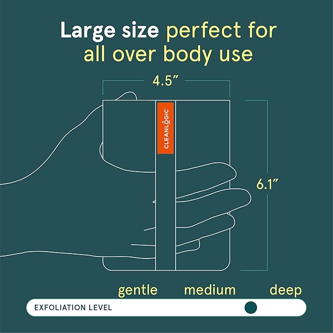 Cleanlogic Sport Exfoliating Body Scrubber, Large Exfoliator Tool - Image 4