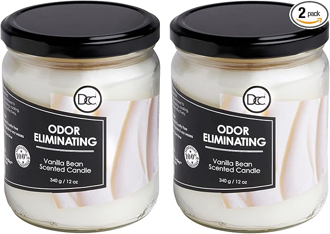 Vanilla Two Pack Odor Eliminating Highly Fragranced Candle by DiannesCustomCandles