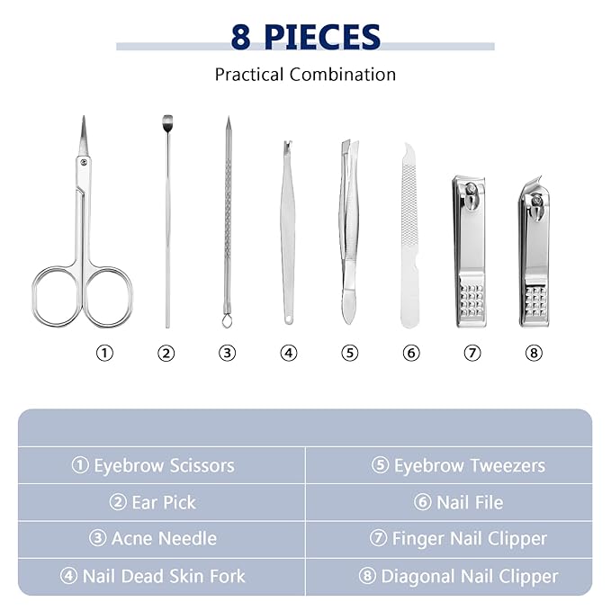 Hanaive 6 Set Manicure Set 48 Pcs Nail Clippers Pedicure Kit Gift - Image 4