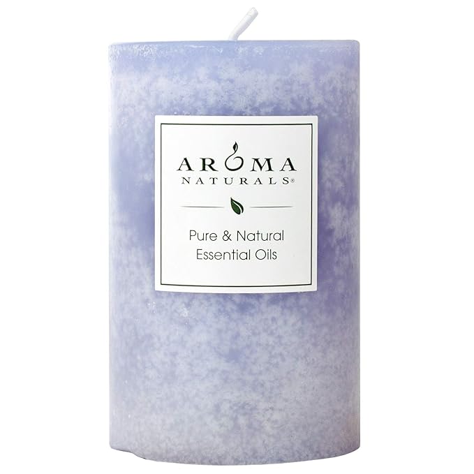 Aroma Naturals Essential Oil Tranquility Pillar Candle, 2.5" x 4", 11 Ounce by Aroma+Naturals