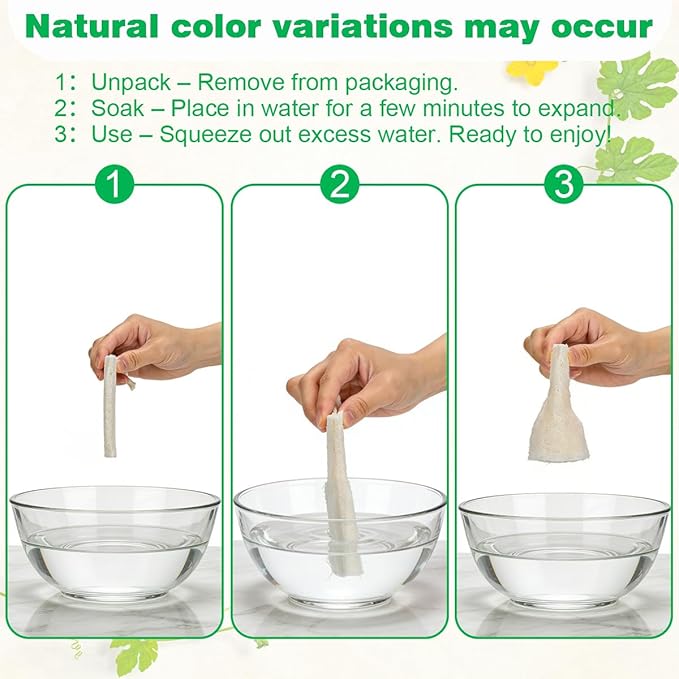 pisdoplop Natural Loofah Exfoliating Body Sponge Scrubber, 5 inch-Long Organic - Image 8