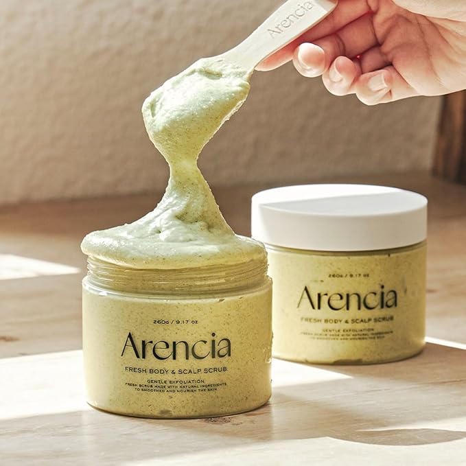 Arencia Fresh Cloud Sea Salt Body & Scalp Scrub- Gentle Exfoliation - Image 6
