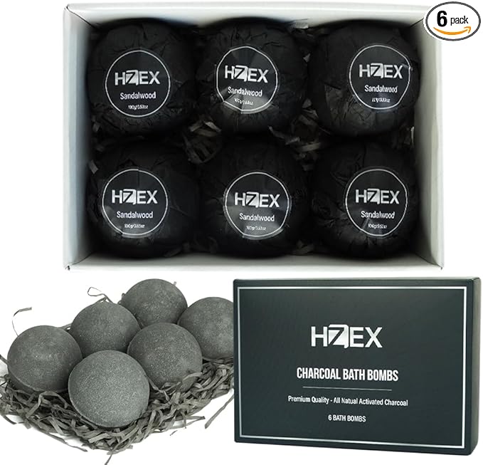 HZEX Charcoal Activated Bath Bombs by HZEX