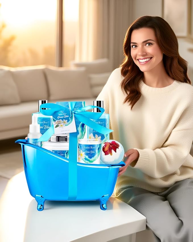 Mothers Day Gifts for Women Bath & Body Gift Set, Bath Basket Spa kit Gifts for - Image 7