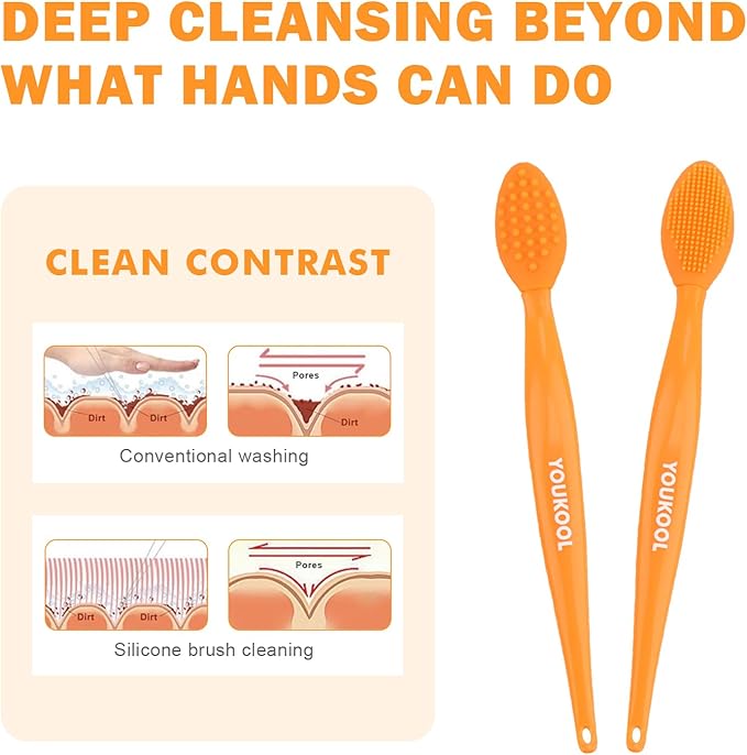 Pore Cleansing Silicone Facial Brush | Face Scrubber & Massager - Image 3