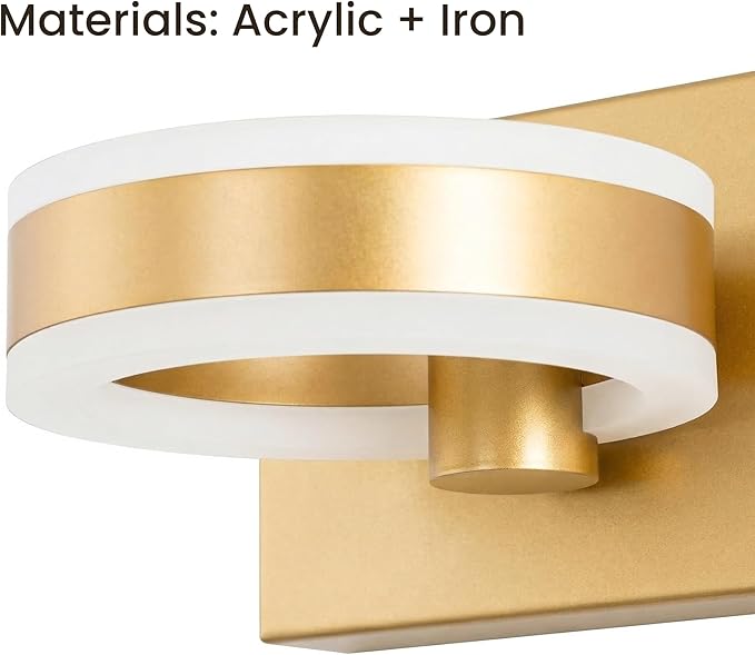 LED Bathroom Light Fixtures, 24inch Gold Vanity Lights, Modern 3 Light Acrylic - Image 6