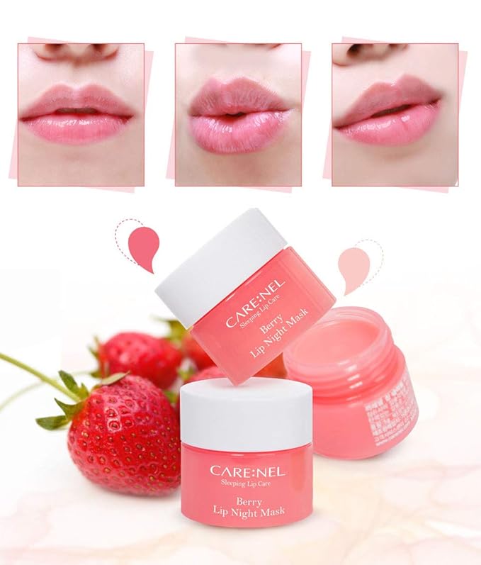 Lip Mask Overnight 5g 3Set Korean Beauty Intensive Treatments Balm, Scrubs - Image 4