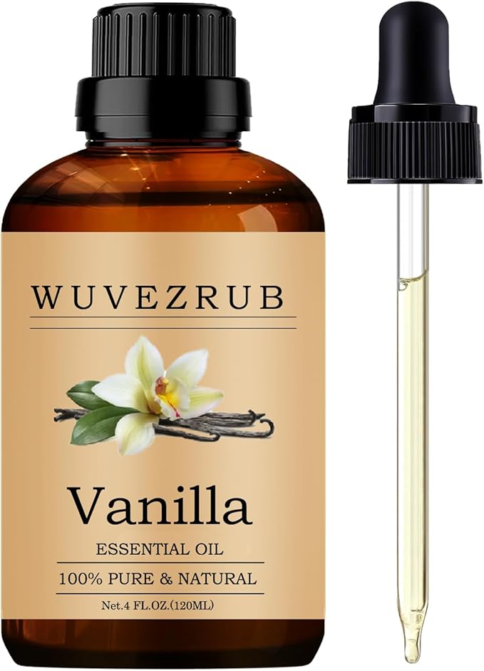 Vanilla Essential Oils, 120ML Pure and Natural Essential Oil by WUVEZRUB