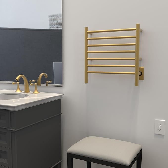 Amba RWHS-SSB Radiant Small Hardwired Plug-in Combo 7 Bar Towel Warmer in Satin - Image 2