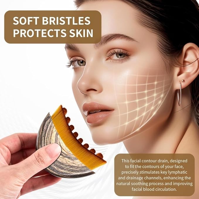 New Lymphatic Contour Face Brush, Manual Lymphatic Drainage Massager, - Image 5