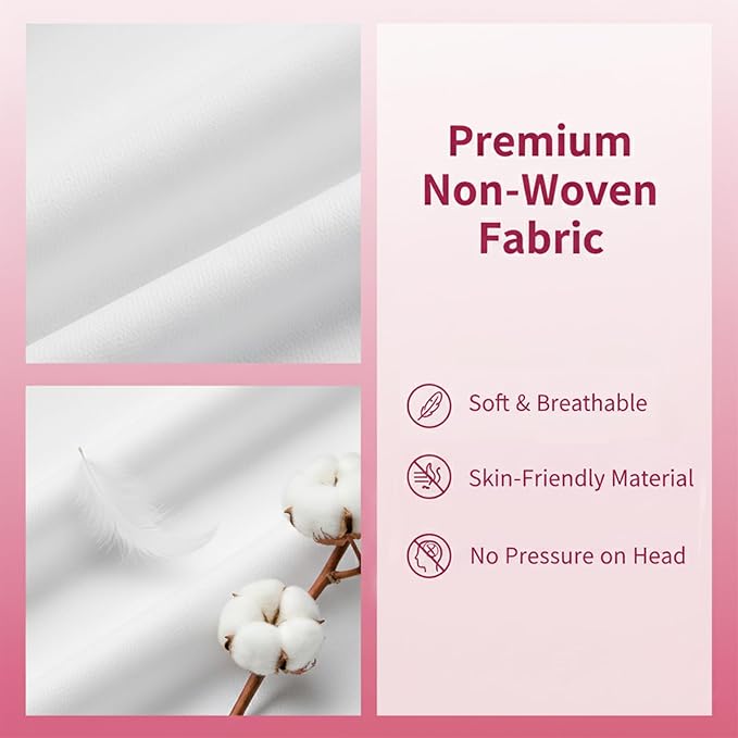 100 PCS Disposable Headbands for Spa, Stretch Non-woven Facial Headband - Image 3