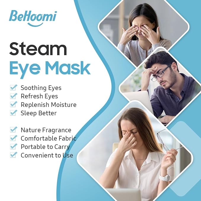 BeHoomi 20Packs Steam Eye Mask, Heated Eye Mask Warm Compress - Image 4