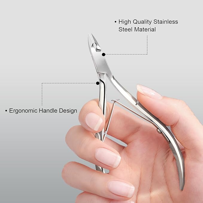GAOY 3-in-1 Cuticle Remover Kit, Professional Cuticle Trimmer, Pusher and Sharp - Image 3