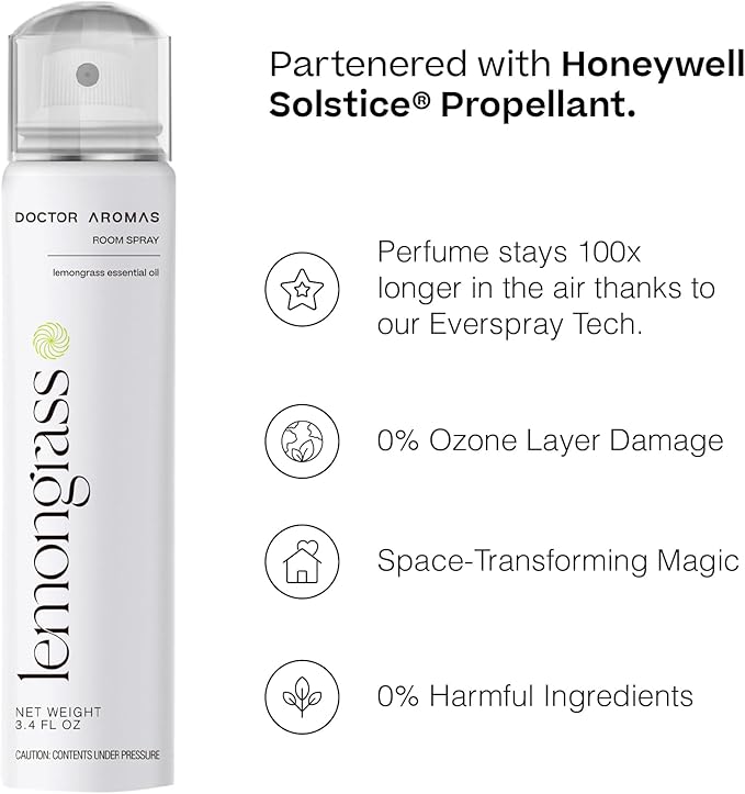 Doctor Aromas Premium Air & Room Spray – 100% Natural Lemongrass Long-Lasting - Image 5