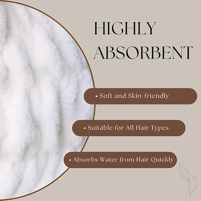 Microfiber Hair Towel Wrap for Kids, Panda Dry Hair Cap Suck Water, Absorbent - Image 5