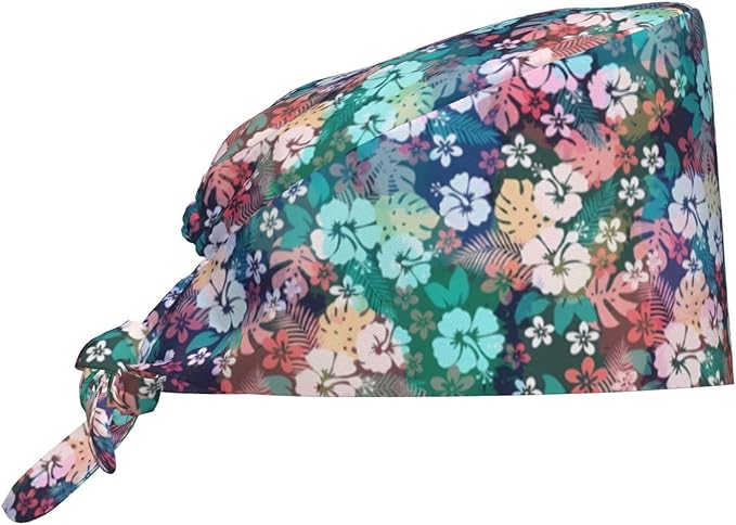 Working Cap Scrub Caps with Sweatband Adjustable Tie Back Hat Nurse Surgical by Unknown