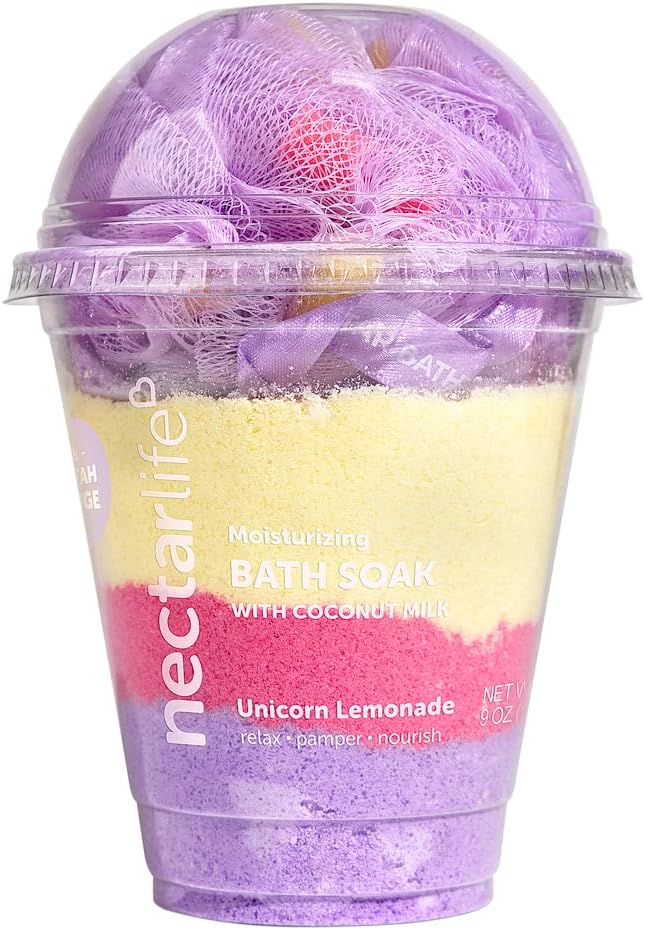 Coconut Milk Bath Soak, Sea Salt Bath, Bubble Bath, Natural Detox Foaming Body by NectarLife