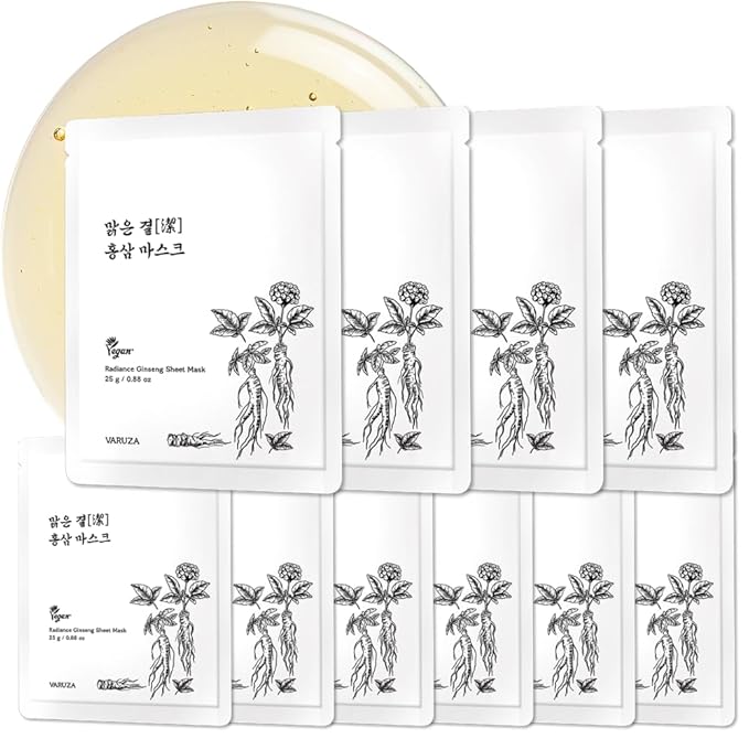 Radiance Ginseng Sheet Masks by Thebeginningofcleanbeauty