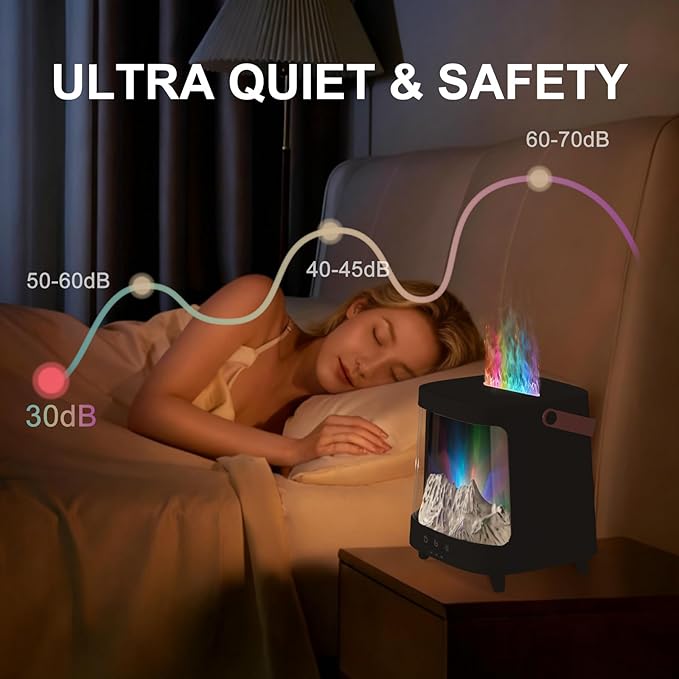 Essential Oil Diffuser, Upgraded Portable Aurora Flame Aromatherapy Scent Aroma - Image 3