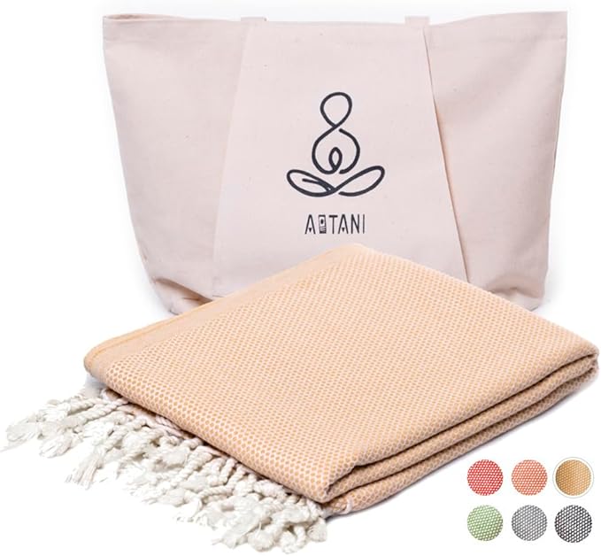 ATANI 69x35 in Oversized Turkish Beach Towel Set by ATANI