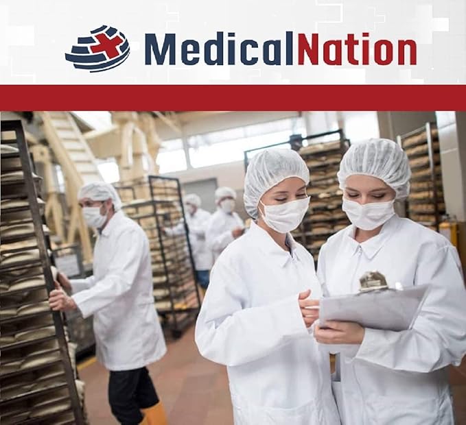 Medical Nation 21" Disposable Bouffant Caps | Pack of 100, Non-Pleated Head - Image 7