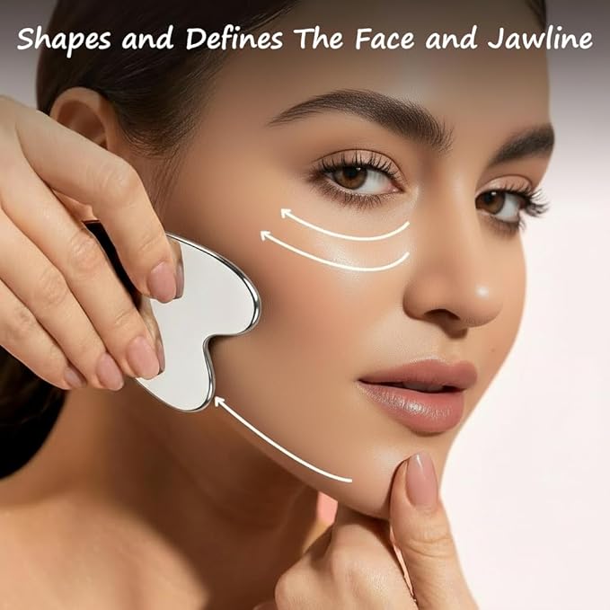 Gua Sha Facial Tools Capable of Facial Sculpting Big Size, 304L Stainless Steel - Image 6