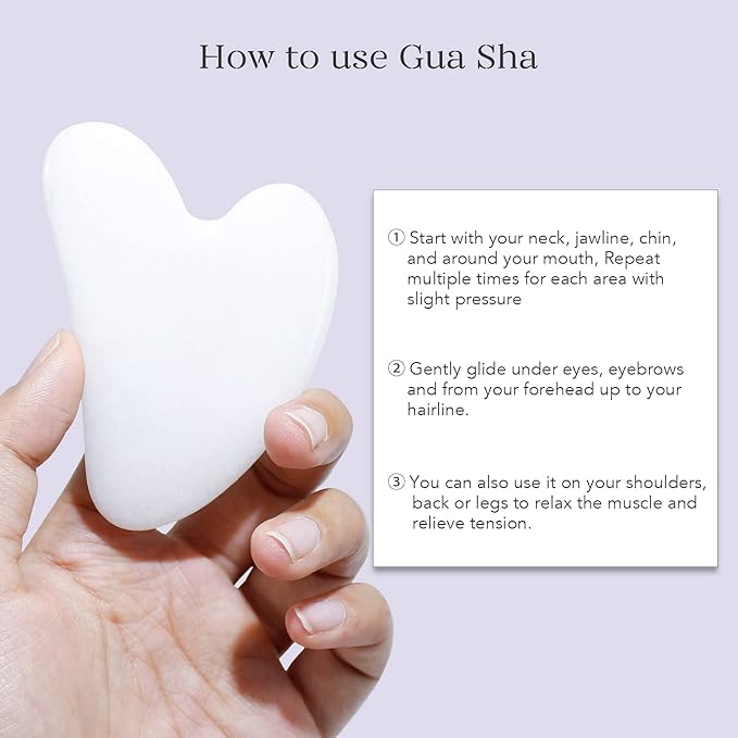 BAIMEI IcyMe Jade Roller & Gua Sha Set Face Roller and Gua Sha Facial Tools - Image 9
