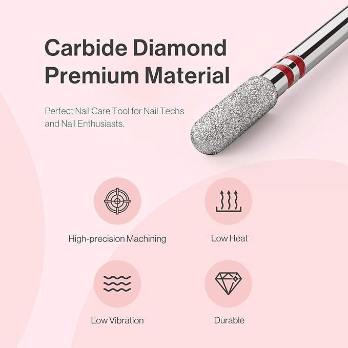 MelodySusie 3mm Rounded Top Barrel Cuticle Clean Nail Drill Bit 3/32'' - Image 6