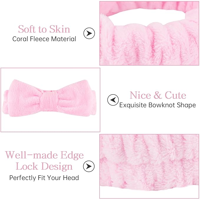 6 Pcs Fluffy Spa Headbands - Image 6