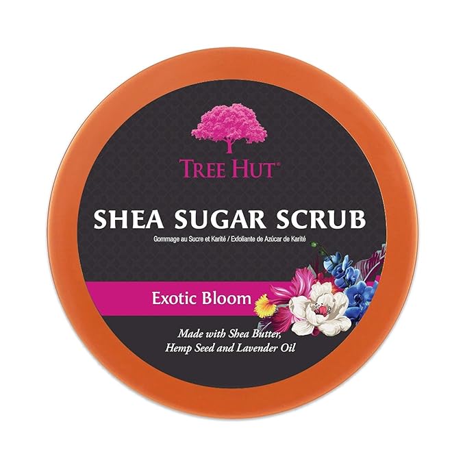 Tree Hut Exotic Bloom Shea Sugar Scrub, Exfoliating, Hydrating & Moisturizing - Image 3