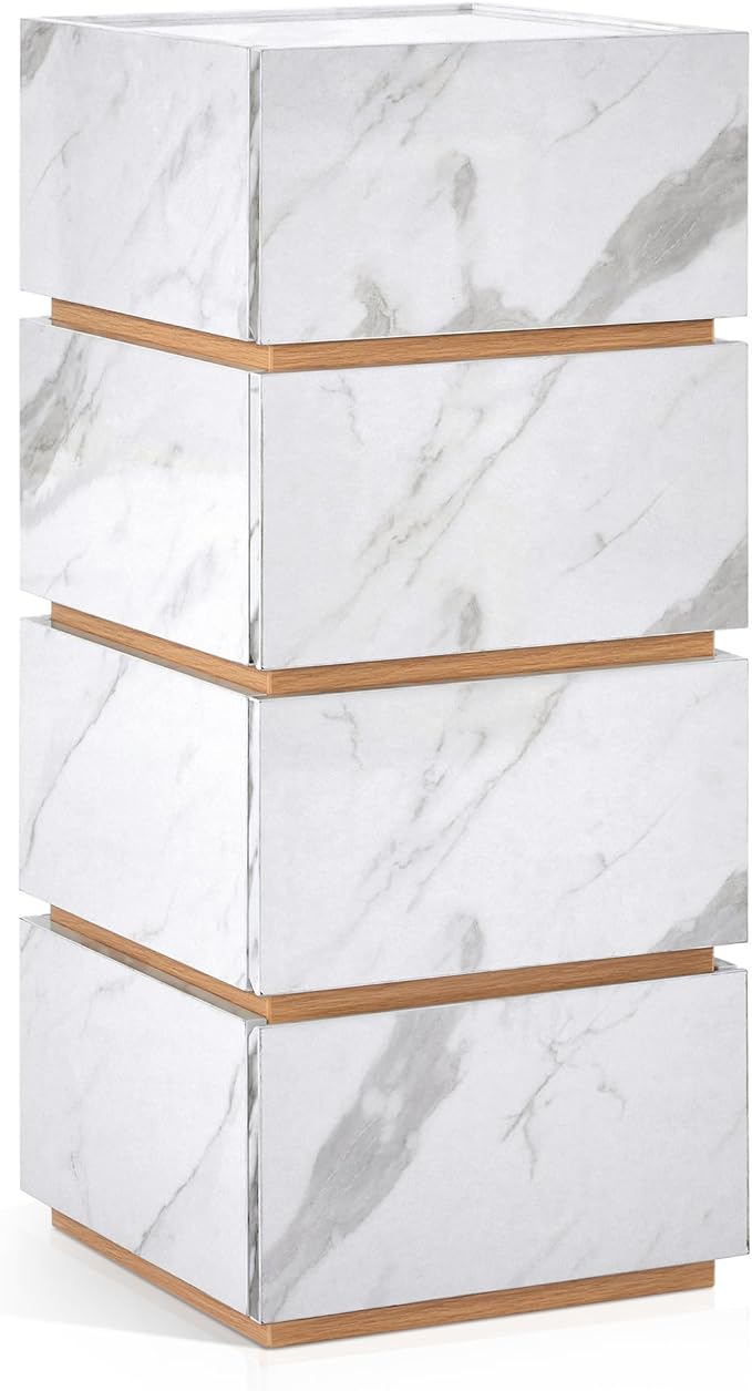 BarberPub Marble Patterned Salon SPA Cabinet, Storage Barber Organizer by BarberPub