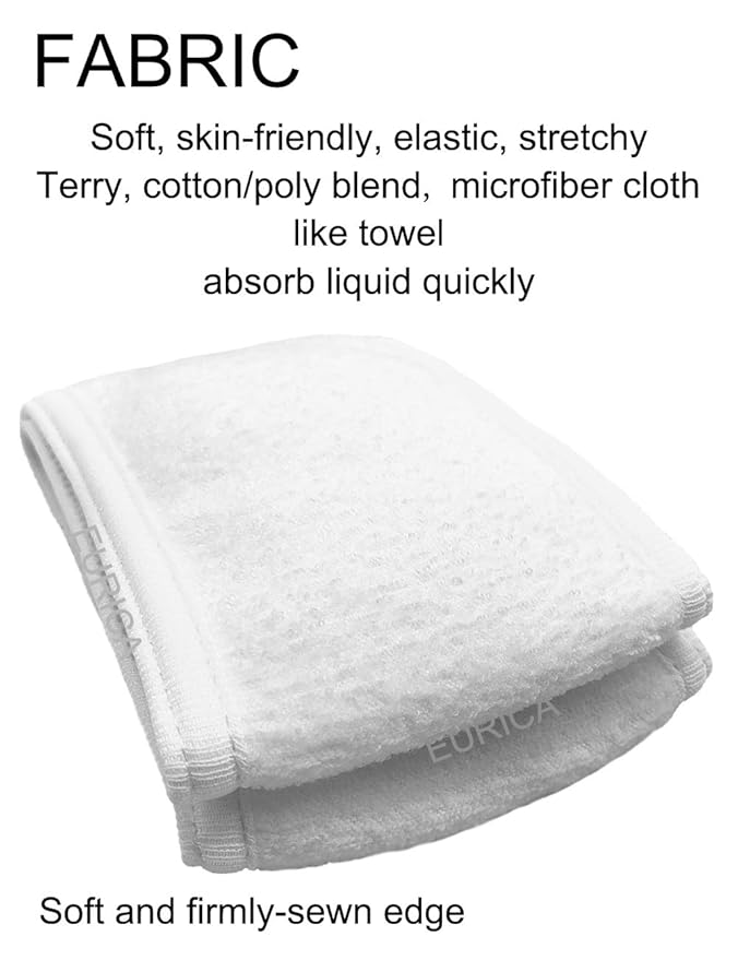 EUICAE Spa Headband, 6 Pack White - Image 2