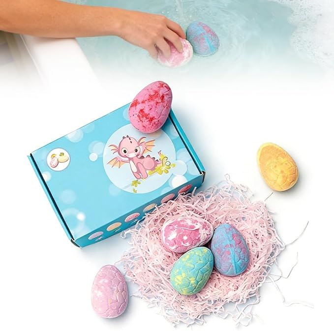 Bath Bombs with Surprise Inside, 6/12 Pack Fizzy Bubble Bath Gift Set, Dinosaur - Image 9