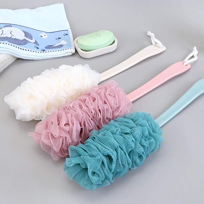Back Scrubber for Shower, Loofah Long Handle Bath Body Brush, Soft Nylon Mesh - Image 8