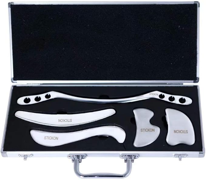 STICKON Stainless Steel Gua Sha Scraping Massage Tool Set IASTM Tools Great by STICKON