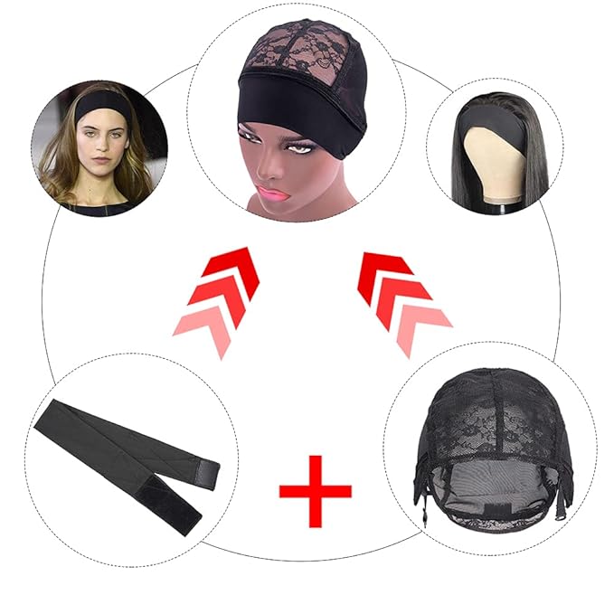 AliLeader 5Pcs Silk Headband for Making Wig Adjustable Soft Spa Headband - Image 6