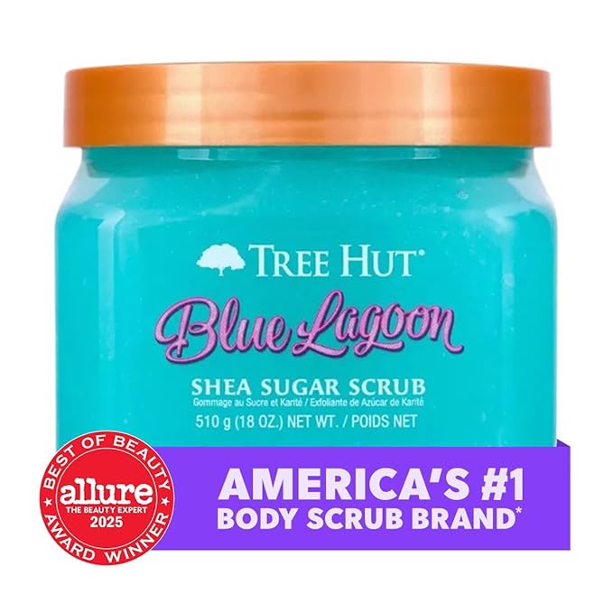 Tree Hut Blue Lagoon Shea Sugar Scrub, Exfoliating, Hydrating & Moisturizing - Image 6