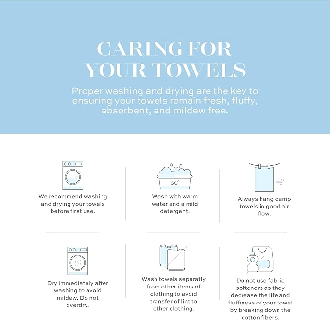 White Classic Luxury Aqua Hand Towels - Image 9