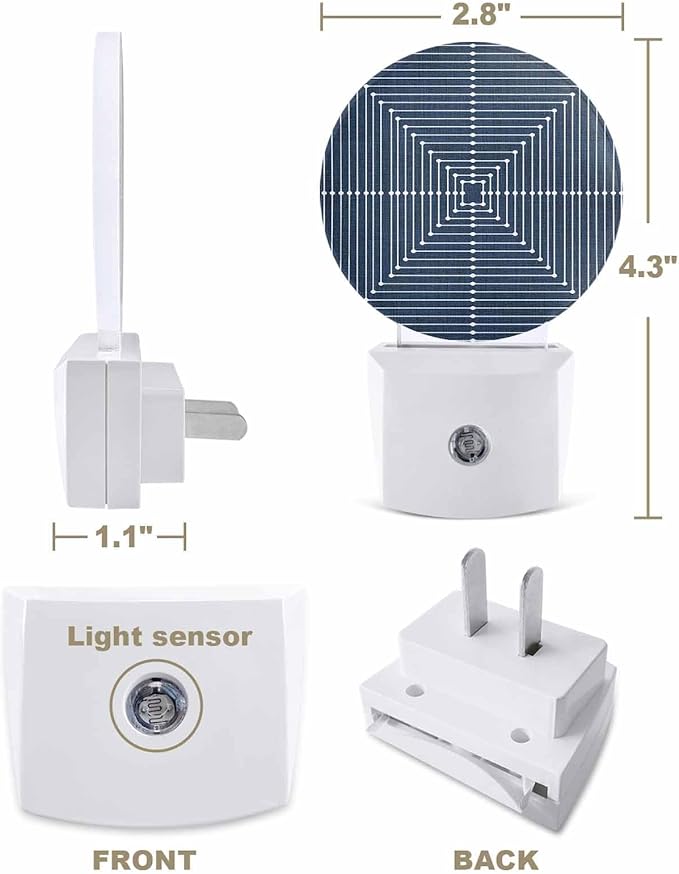 Night Lights Auto Sensor Navy Blue Aesthetic Night Light Lines Perspective Box - Image 2