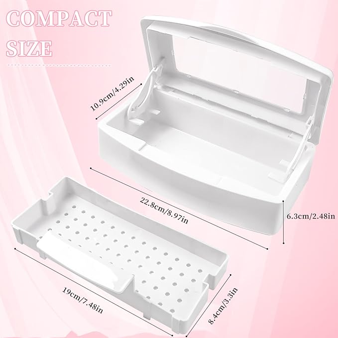 Nail Tool Sterilizer Box, Plastic Sterilizing Tray, Plastic Clean Sterilizing - Image 4