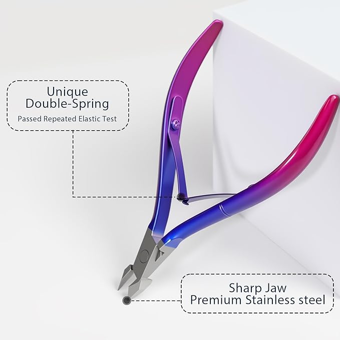 Cuticle Nipper, Precision Nano-Coated Stainless Steel Cuticle Scissor Trimmer - Image 4