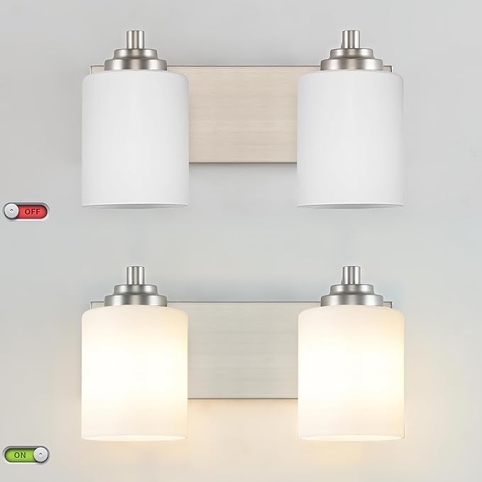SOLFART Brushed Nickel 2 Light Vanity Lights - Image 8
