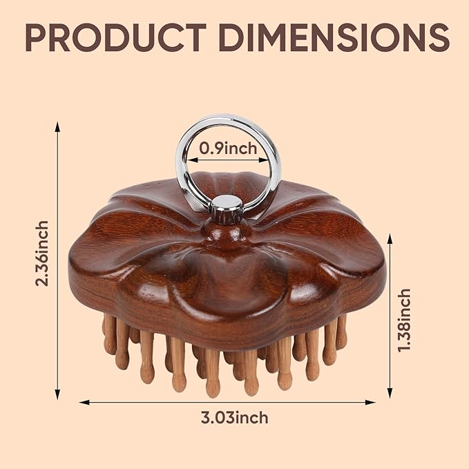 Wooden Massage Massager for Hair Growth, Head Scalp Comb, Manual Body Relax - Image 3