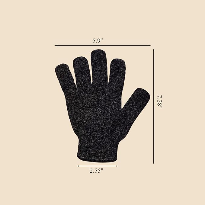 MOLOPPO 2 PCS Exfoliating Glove, Scrub Gloves Exfoliating, Body Exfoliator - Image 2