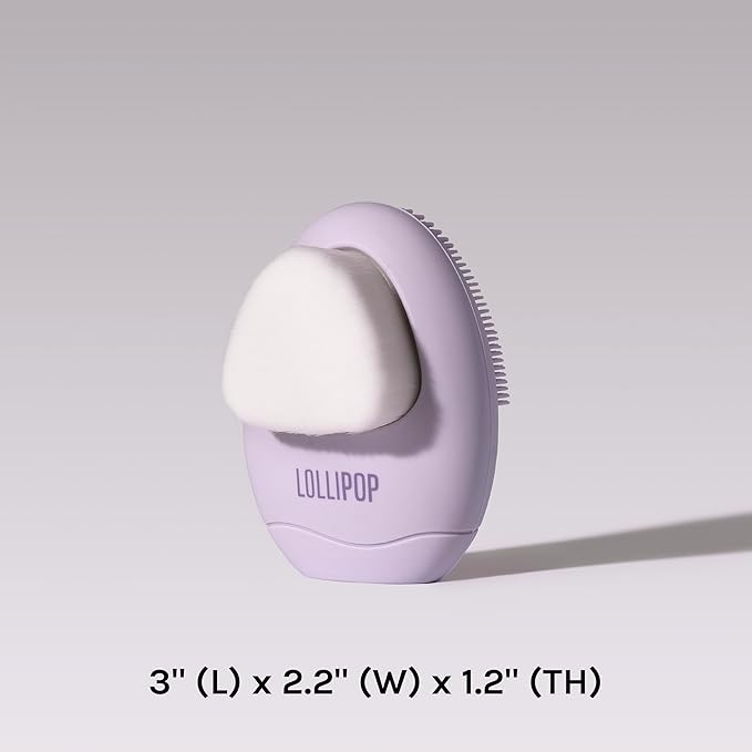 LOLLIPOP Dual-Sided Facial Cleansing Brush | Palm Size Silicone Face Exfoliator - Image 3