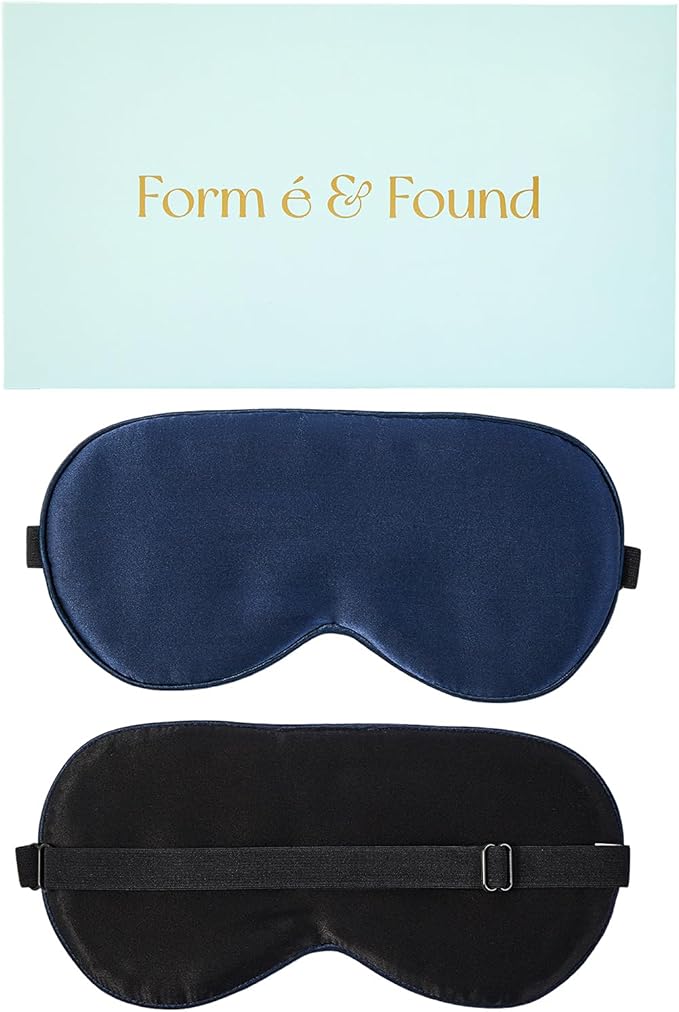 Formé & Found Silk Sleep Mask for Men & Women, 100% 6A Mulberry Silk, 16 Momme by HappyWinterHolidays