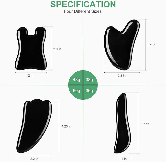 airogym Guasha Massage Tool, Natural Gua Sha Board, Acupuncture, Physical - Image 3
