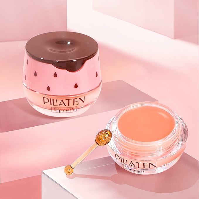 2 Pack Bee Lip Balm Honey Pot, Honey & Strawberry Lip Mask Propolis Lip Mask - Image 8
